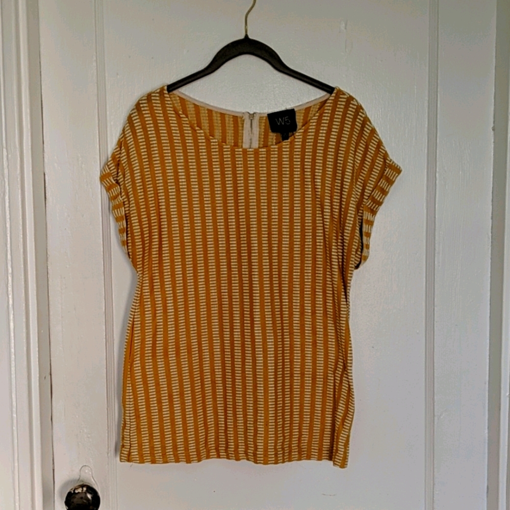 Yellow top with back zipper detail